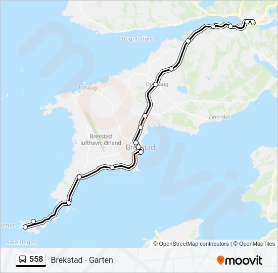 558 Bus Line Map