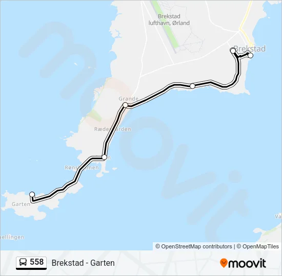 558 Bus Line Map