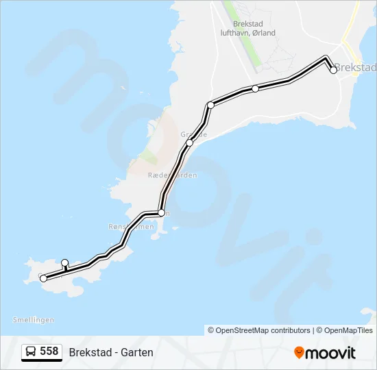 558 Bus Line Map