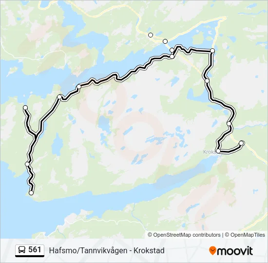 561 Bus Line Map