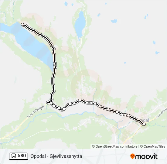 580 Bus Line Map
