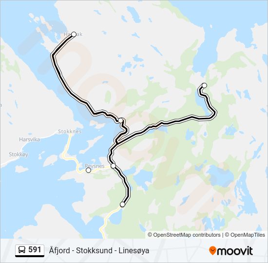 591 bus Line Map