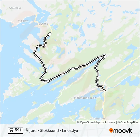 591 Bus Line Map