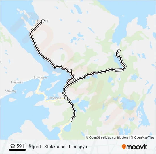 591 Bus Line Map