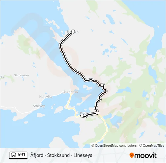 591 Bus Line Map