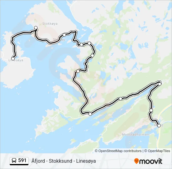 591 Bus Line Map