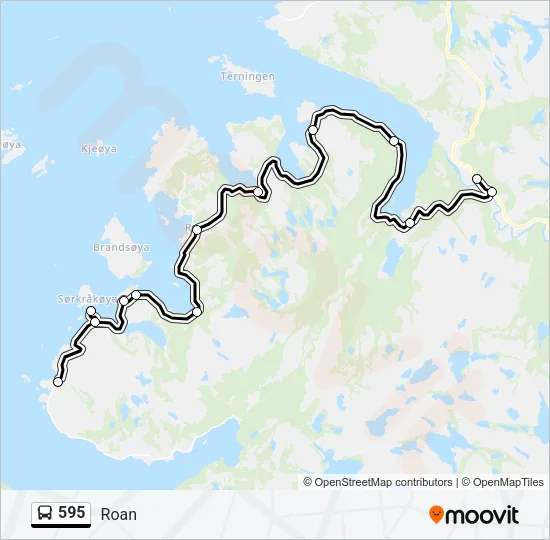 595 Bus Line Map