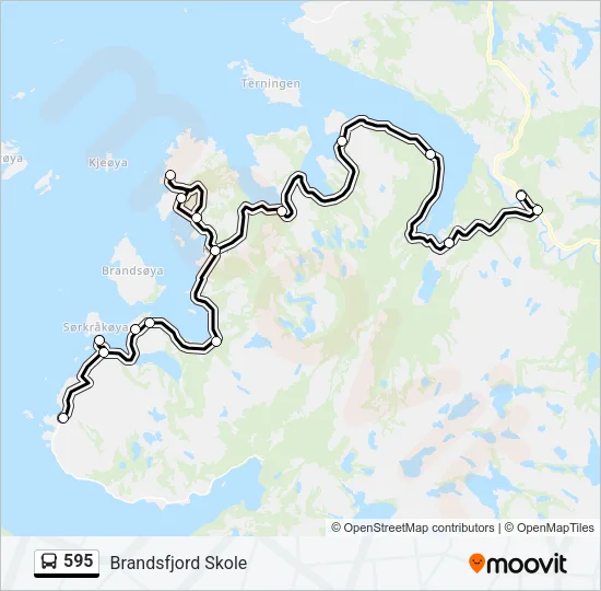 595 Bus Line Map