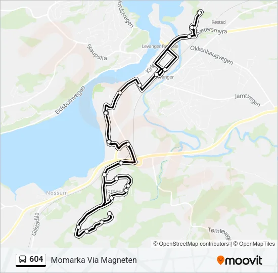 604 Bus Line Map