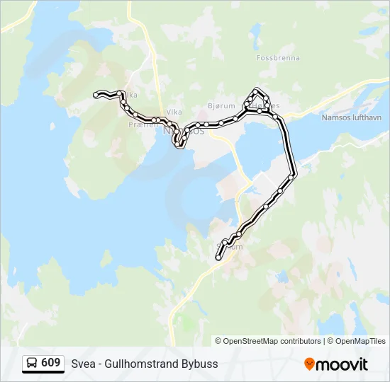 609 Bus Line Map