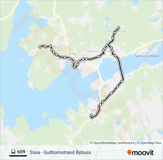 609 Bus Line Map
