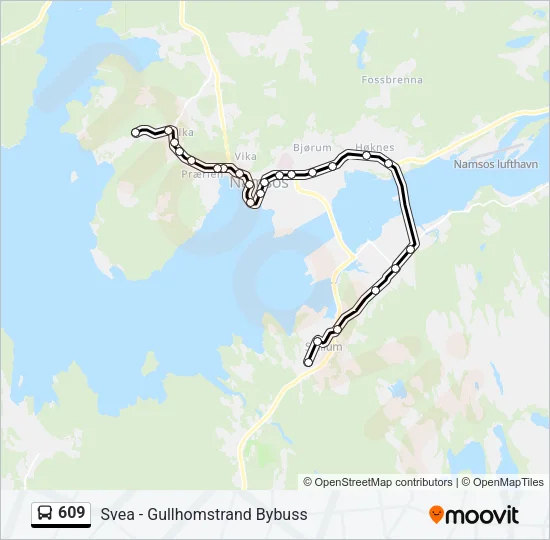 609 Bus Line Map