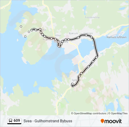 609 Bus Line Map
