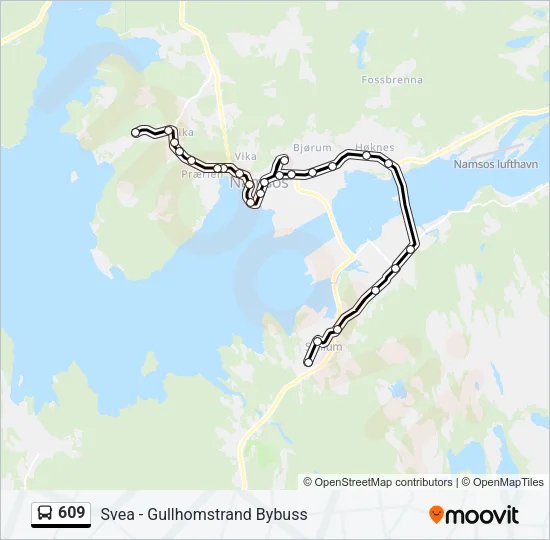 609 Bus Line Map