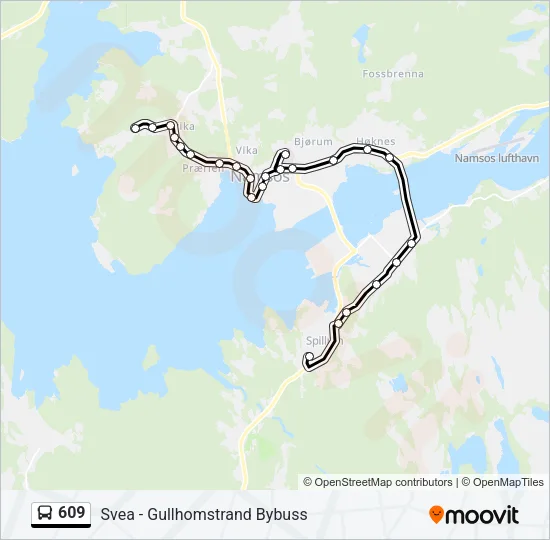 609 Bus Line Map