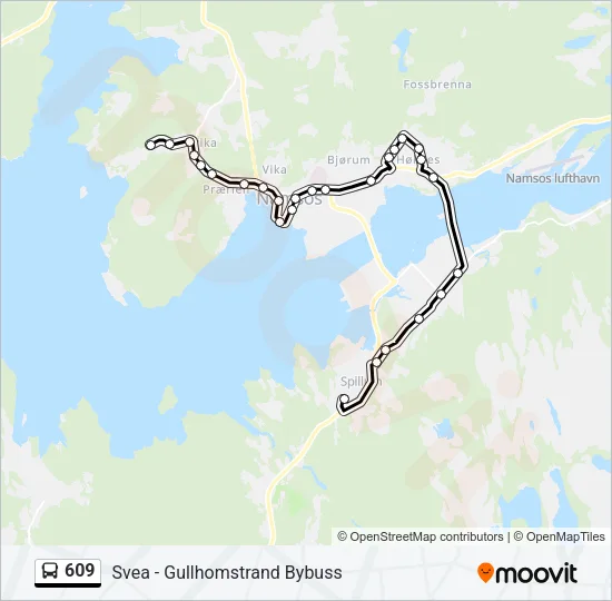 609 Bus Line Map