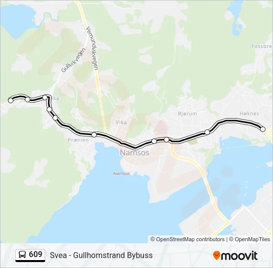 609 Bus Line Map