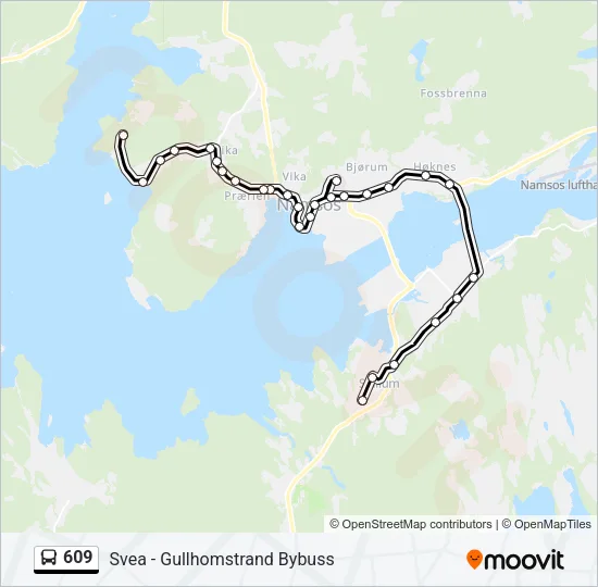 609 Bus Line Map