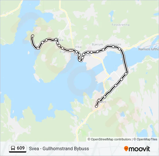 609 Bus Line Map