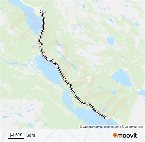 610 Bus Line Map