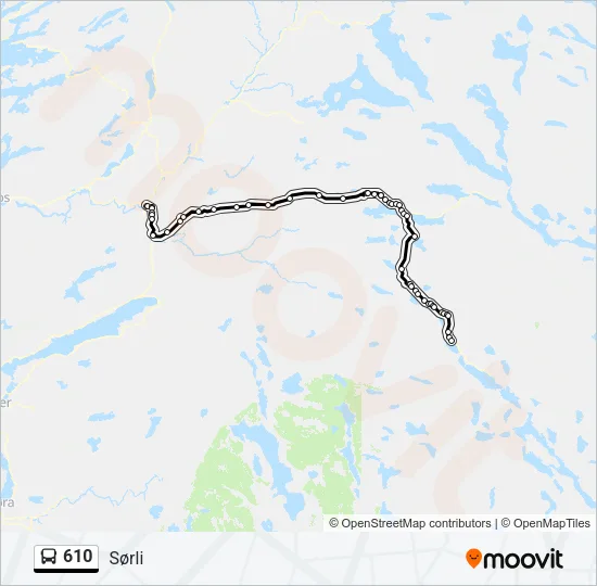 610 Bus Line Map