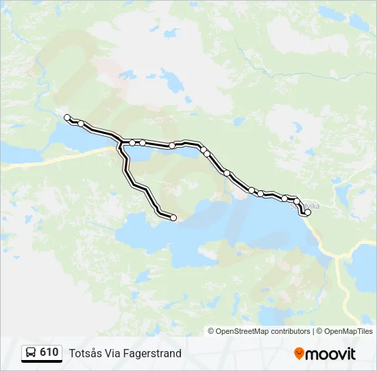 610 Bus Line Map