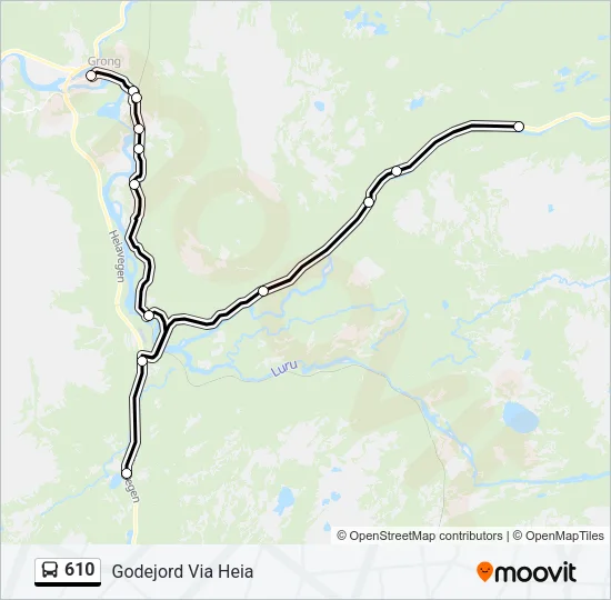 610 Bus Line Map
