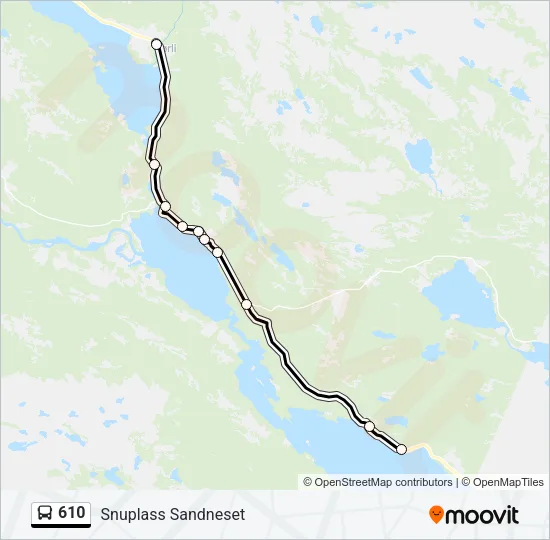 610 Bus Line Map