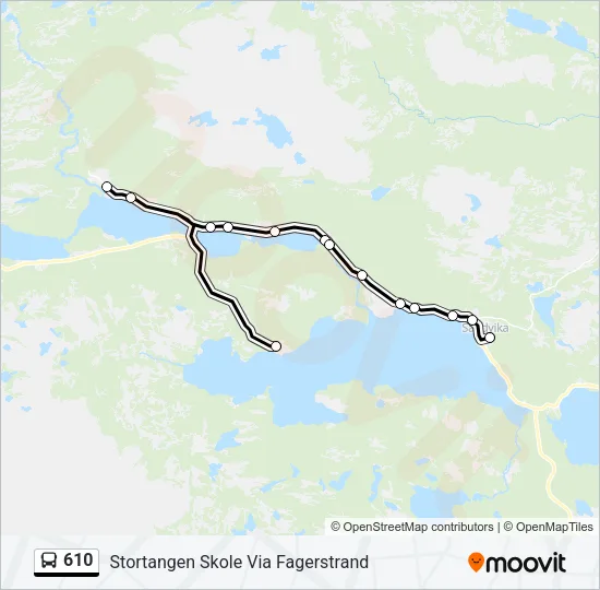 610 Bus Line Map