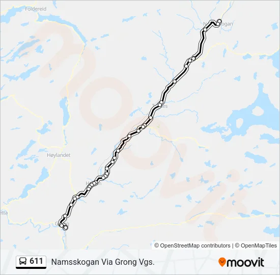 611 Bus Line Map