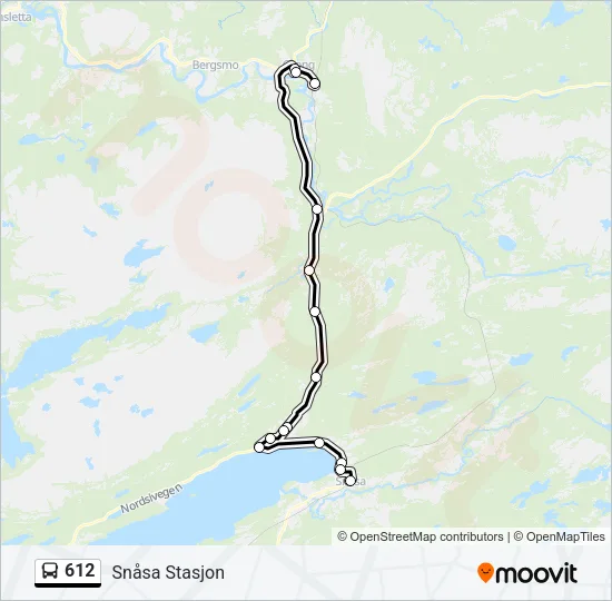 612 Bus Line Map