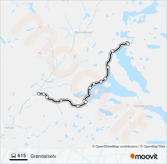615 Bus Line Map