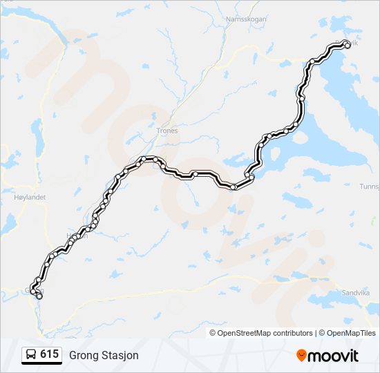 615 bus Line Map