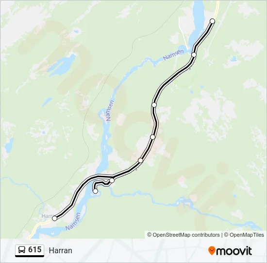 615 Bus Line Map