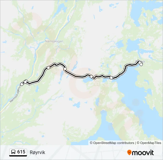 615 Bus Line Map