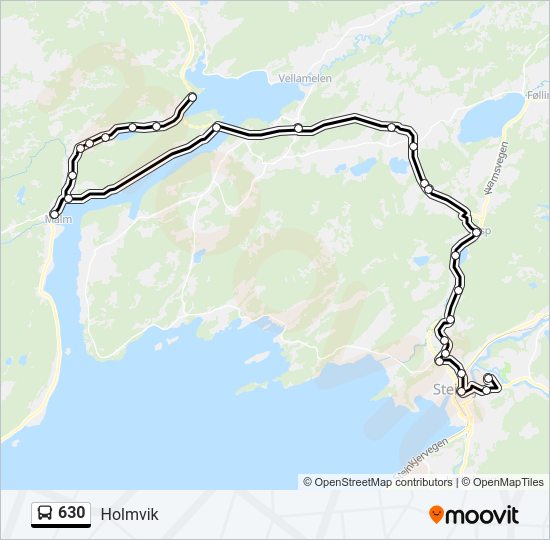 630 bus Line Map