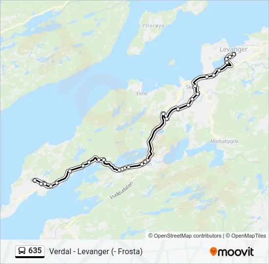 635 Bus Line Map