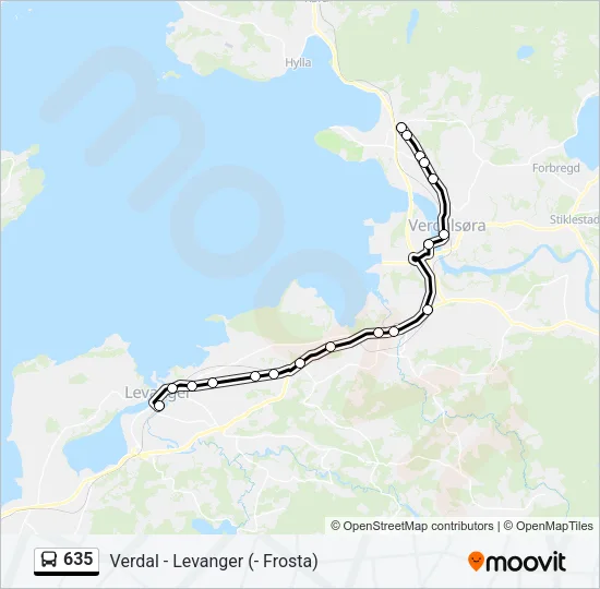 635 Bus Line Map