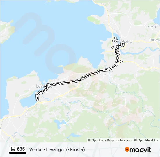 635 Bus Line Map