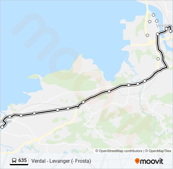 635 bus Line Map