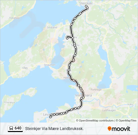 640 Bus Line Map