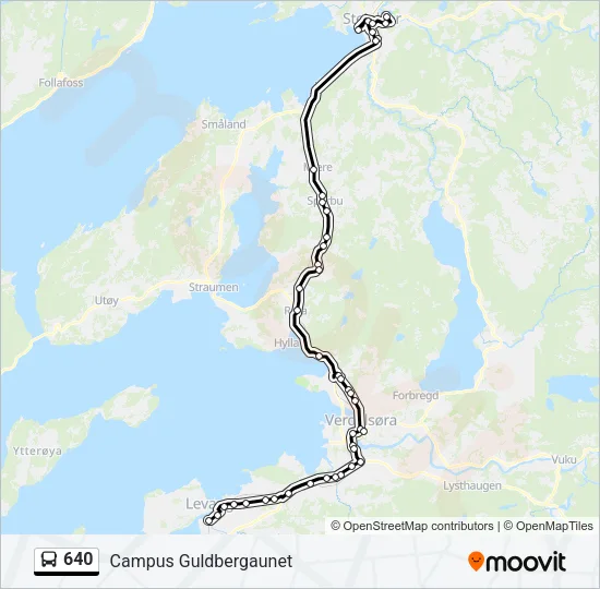 640 Bus Line Map