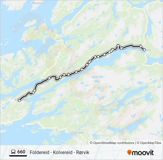 660 Bus Line Map