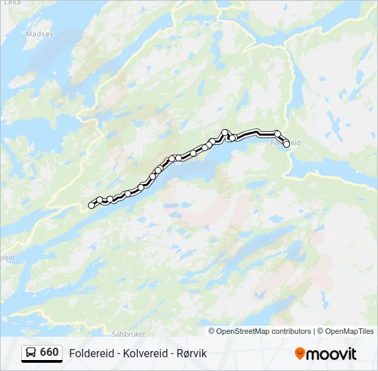 660 Bus Line Map