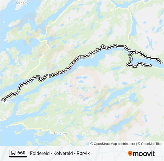 660 Bus Line Map