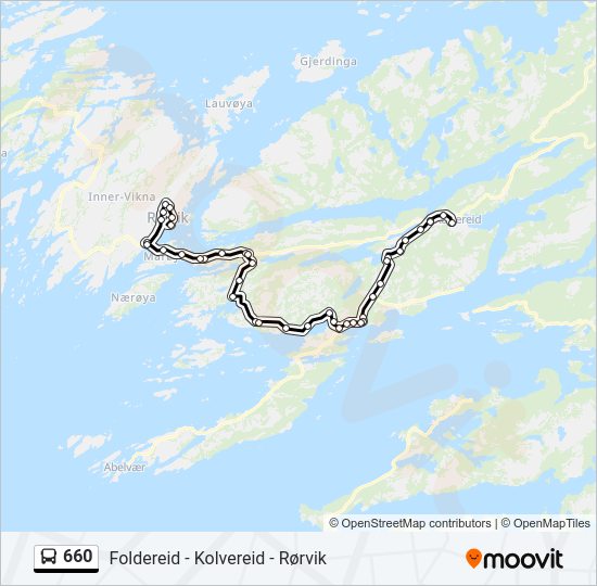 660 bus Line Map