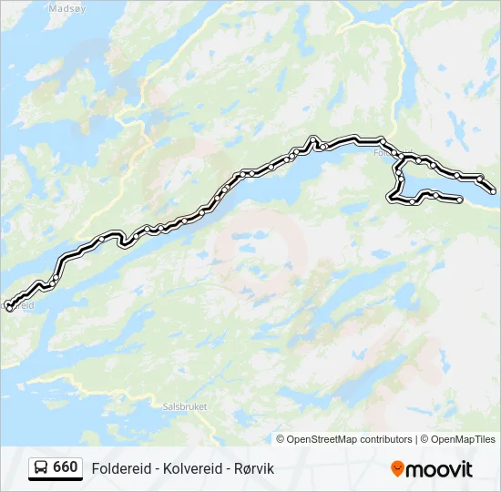 660 Bus Line Map