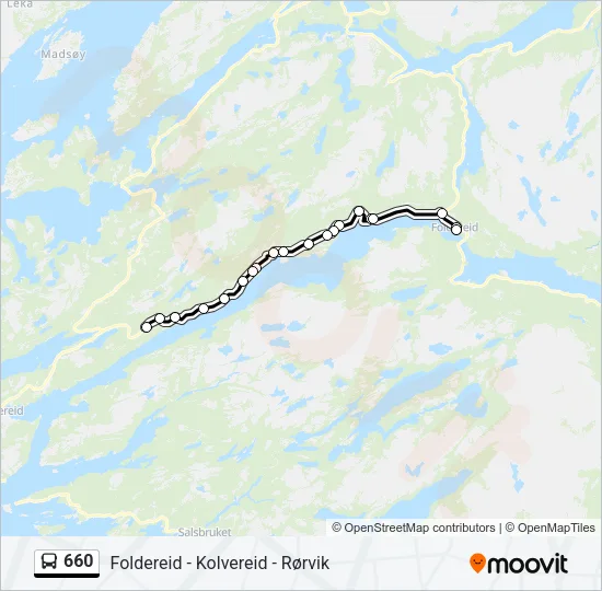 660 Bus Line Map