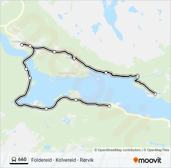 660 Bus Line Map