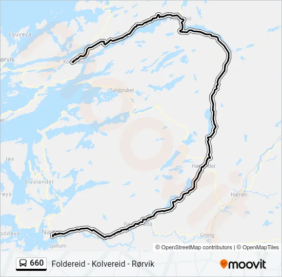 660 Bus Line Map